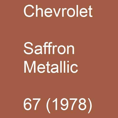 Chevrolet, Saffron Metallic, 67 (1978).